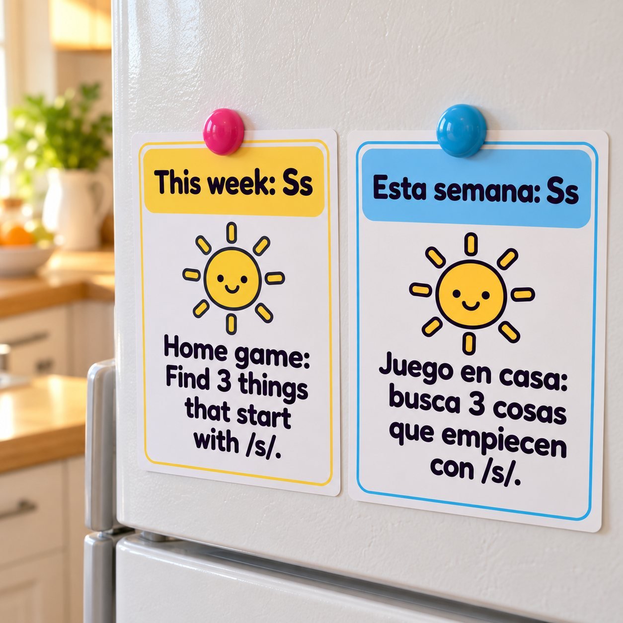 Family notes in English and Spanish