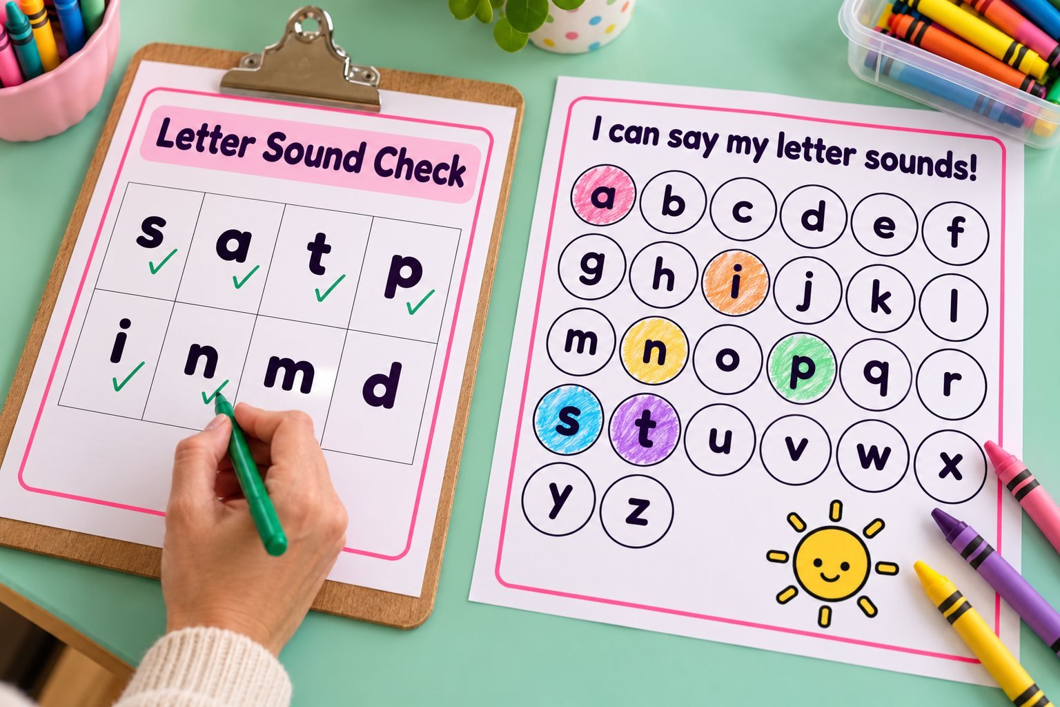 Letter sound check and I can chart